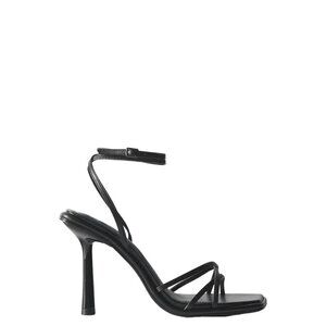 ZARA HIGH-HEEL STRAPPY SANDALS BLACK SIZE  3342/110